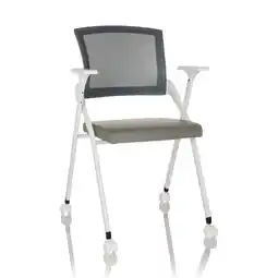 Netto Marken-Discount hjh OFFICE Klappstuhl PRIORITY II W PU Kunstleder/Netzstoff mit Armlehnen Angebot