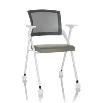 Netto Marken-Discount hjh OFFICE Klappstuhl PRIORITY II W PU Kunstleder/Netzstoff mit Armlehnen Angebot