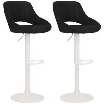 Netto Marken-Discount CLP 2er Set Barhocker Milet Mit Stoffbezug I Drehbarer Barstuhl Mit Lehne Und Fußstütze Angebot