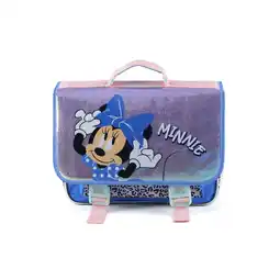 Netto Marken-Discount Minnie Maus Leopard Schulrucksack Blaue Schleife 41cm Angebot