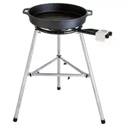Netto Marken-Discount Große Gusseisenpfanne Ø 60 cm mit 2-Ring-Brenner und Paella-Fibel: Perfekt für 10-40 Personen Angebot