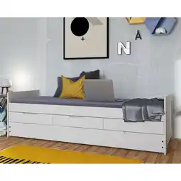 Netto Marken-Discount Inter Link Kinderbett Gästebett Desert Rain 90x200 cm inkl. Lattenrost - Kiefer Massivholz Angebot