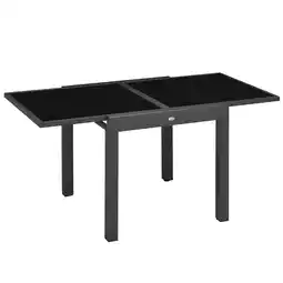 Netto Marken-Discount Outsunny Garten-Esstisch Aluminium, gehärtetes Glas Angebot