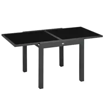 Netto Marken-Discount Outsunny Garten-Esstisch Aluminium, gehärtetes Glas Angebot