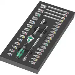 Netto Marken-Discount Wera Werkzeug-Set 9720 Schaumstoffeinlage 8000 A Zyklop Knarre 1/4 Set 1, 37-teilig Angebot