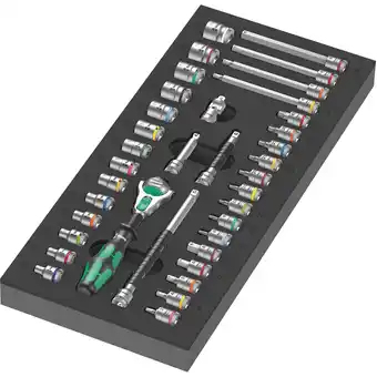 Netto Marken-Discount Wera Werkzeug-Set 9720 Schaumstoffeinlage 8000 A Zyklop Knarre 1/4 Set 1, 37-teilig Angebot