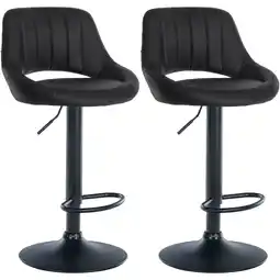 Netto Marken-Discount CLP 2er Set Barhocker Milet Kunstleder I Drehbarer Barstuhl Mit Fußstütze Und Rückenlehne Angebot
