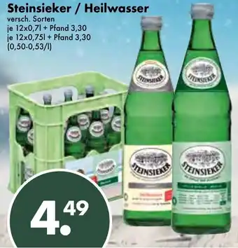 Trink und Spare Steinsieker / Heilwasser je 12 x 0.7 L +  Pfand 3.30 oder je 12 x 0.75 L + Pfand 3.30 Angebot