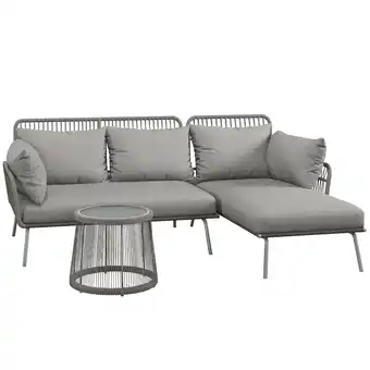Netto Marken-Discount Outsunny Gartenmöbel-Set Polyester, PE Rattan Angebot
