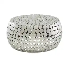 Netto Marken-Discount KADIMA DESIGN Moderner Aluminium Couchtisch in Silber, Unikat handgefertigt, Stilvolles Design Angebot