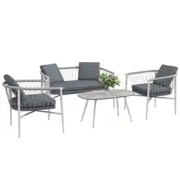 Netto Marken-Discount Outsunny Rattan Gartenmöbel-Set PE Rattan, Polyester Angebot