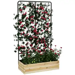 Netto Marken-Discount Outsunny Gartenbeet Tannenholz, Stahl Angebot