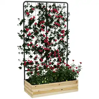 Netto Marken-Discount Outsunny Gartenbeet Tannenholz, Stahl Angebot
