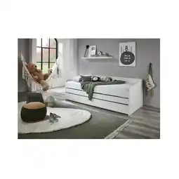 Netto Marken-Discount Relita - Funktionsbett Jill 90x200 ohne Lattenrost, 3 Schubladen u. Bettschublade Spanplatte weiß Angebot