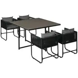 Netto Marken-Discount Outsunny Gartenmöbel-Set PE Rattan, Polyester Angebot