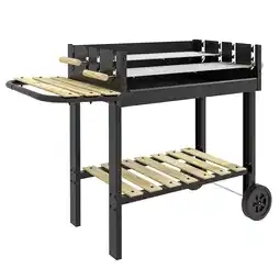 Netto Marken-Discount Outsunny Holzkohlgrill Metall, Kiefernholz Angebot