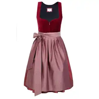 Netto Marken-Discount Midi Dirndl Lilly Samt Rot Angebot