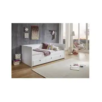 Netto Marken-Discount Relita - Funktionsbett KIRA 90/180x200 inkl. Lattenrost und 3 Schubladen MDF weiß Angebot