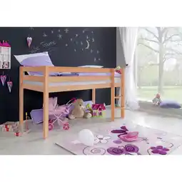 Netto Marken-Discount Relita - Halbhohes Spielbett ALEX Buche massiv natur lackiert Angebot