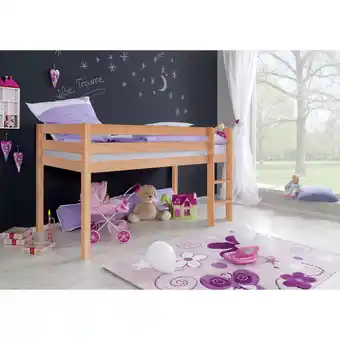 Netto Marken-Discount Relita - Halbhohes Spielbett ALEX Buche massiv natur lackiert Angebot