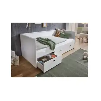 Netto Marken-Discount Relita Funktionsbett eLeona 90x200 cm ohne Lattenrost, mit 3 Schubladen, Ausf. Weiß lackiert Angebot