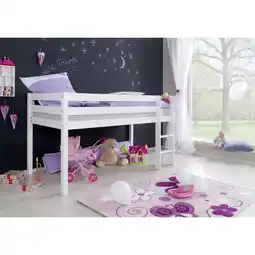 Netto Marken-Discount Relita - Halbhohes Spielbett ALEX Buche massiv weiß lackiert Angebot