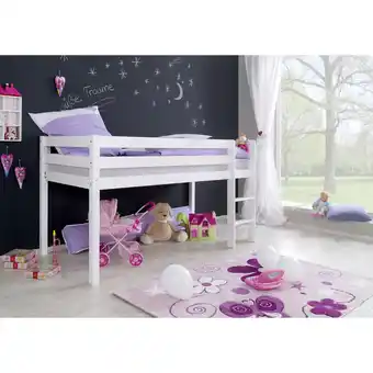 Netto Marken-Discount Relita - Halbhohes Spielbett ALEX Buche massiv weiß lackiert Angebot