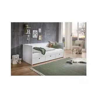 Netto Marken-Discount Relita Funktionsbett eLeona 90x200 cm mit Rolllattenrost, mit 3 Schubladen, Ausf. Weiß lackiert Angebot
