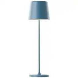 Netto Marken-Discount Brilliant Lampe Kaami LED Außentischleuchte 37cm hellblau Metall/Holz blau 2 W LED integriert Angebot