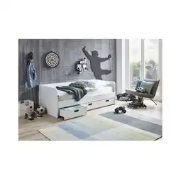 Netto Marken-Discount Relita Funktionsbett Bianca 90 x 200 auf 180 x 200 cm ausziehbar, Ausf. Spanplatte weiß Dekor Angebot