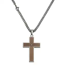 Netto Marken-Discount Zeeme Stainless Steel Anhänger mit Kette Edelstahl Kreuz Angebot