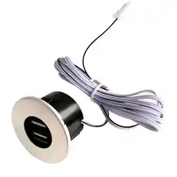Netto Marken-Discount Einbau USB-Hub, Edelstahl, Steckdose für Smartphone, Tablet, E-Reader Möbeleinbau 12V Angebot