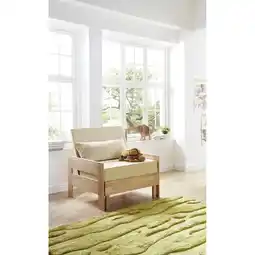 Netto Marken-Discount Relita Zusatz-Sessel NOEL Buche massiv natur lackiert inkl. Sitzkissen Angebot