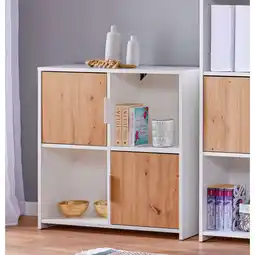 Netto Marken-Discount Inter Link Kommode Bücherregal Pepeto - Weiss und Eiche Artisan Nachbildung Angebot
