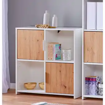 Netto Marken-Discount Inter Link Kommode Bücherregal Pepeto - Weiss und Eiche Artisan Nachbildung Angebot