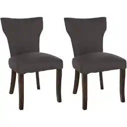 Netto Marken-Discount CLP 2er Set Esszimmerstuhl Zadar Mit Stoff-Bezug Und Nieten I Küchenstuhl Mit Holz-Gestell Angebot