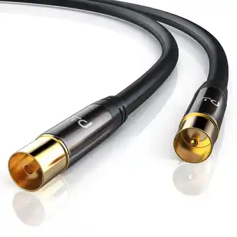 Netto Marken-Discount Primewire HDTV Antennenkabel mit 4-fach Schirmung IEC-Stecker zu RF-Buchse / 75 Ohm / 135dB - 15 m Angebot