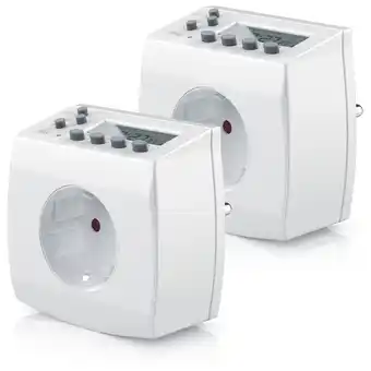 Netto Marken-Discount BEARWARE 2x digitale Zeitschaltuhr in kompakter Bauform Kinderschutzsicherung / Zufallsschaltung Angebot