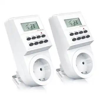 Netto Marken-Discount BEARWARE 2x Zeitschaltuhr mit 1,5 LCD-Display 8 konfigurierbare Schaltprogramme Angebot