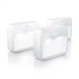 Netto Marken-Discount Brandson 3x Nachtleuchte mit Bewegungsmelder & Helligkeitssensor Batteriebetriebene LED Nachtlampe Angebot