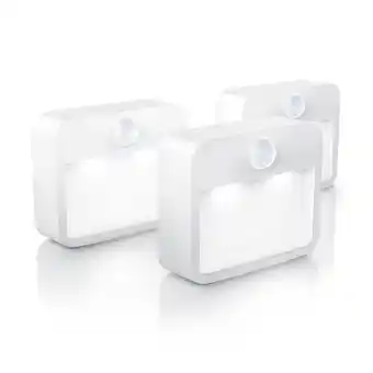 Netto Marken-Discount Brandson 3x Nachtleuchte mit Bewegungsmelder & Helligkeitssensor Batteriebetriebene LED Nachtlampe Angebot