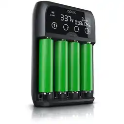 Netto Marken-Discount Aplic Universal Akku Ladegerät mit LCD Display für Li-ion, Ni-MH, Ni-Cd, LiFePo4 Akkus Angebot