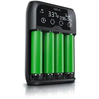 Netto Marken-Discount Aplic Universal Akku Ladegerät mit LCD Display für Li-ion, Ni-MH, Ni-Cd, LiFePo4 Akkus Angebot