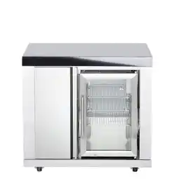 Netto Marken-Discount ALL'GRILL Modul 6: Schrank mit 3 Regalfächern und hochwertigem CASO Kühlschrank, 96x58x90 cm Angebot