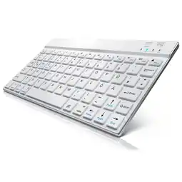 Netto Marken-Discount CSL Wireless-Tastatur, Ultra Slim Keyboard, Bluetooth, Aluminium Gehäuse, DE Layout, BT 3.0, weiß Angebot