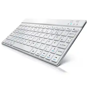 Netto Marken-Discount CSL Wireless-Tastatur, Ultra Slim Keyboard, Bluetooth, Aluminium Gehäuse, DE Layout, BT 3.0, weiß Angebot