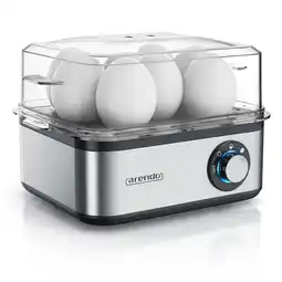 Netto Marken-Discount Arendo Eierkocher 8-fach, 500 W, Edelstahl, Härtegrad einstellbar, für 8 Eier, silber/schwarz Angebot