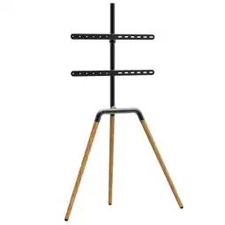 Netto Marken-Discount kalb TV Standhalter Buche - VESA bis max. 600x400 für 45-65 Zoll max. 40kg Schwarz Angebot