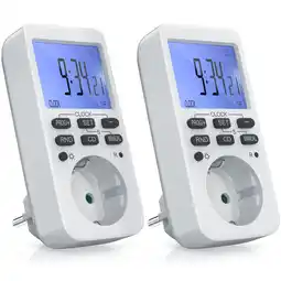 Netto Marken-Discount BEARWARE 2x Zeitschaltuhr programmierbar mit LCD Display Steckdosen Timer / max 3680W Angebot