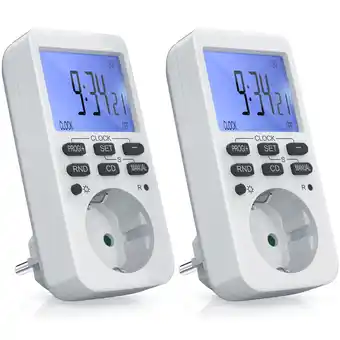 Netto Marken-Discount BEARWARE 2x Zeitschaltuhr programmierbar mit LCD Display Steckdosen Timer / max 3680W Angebot